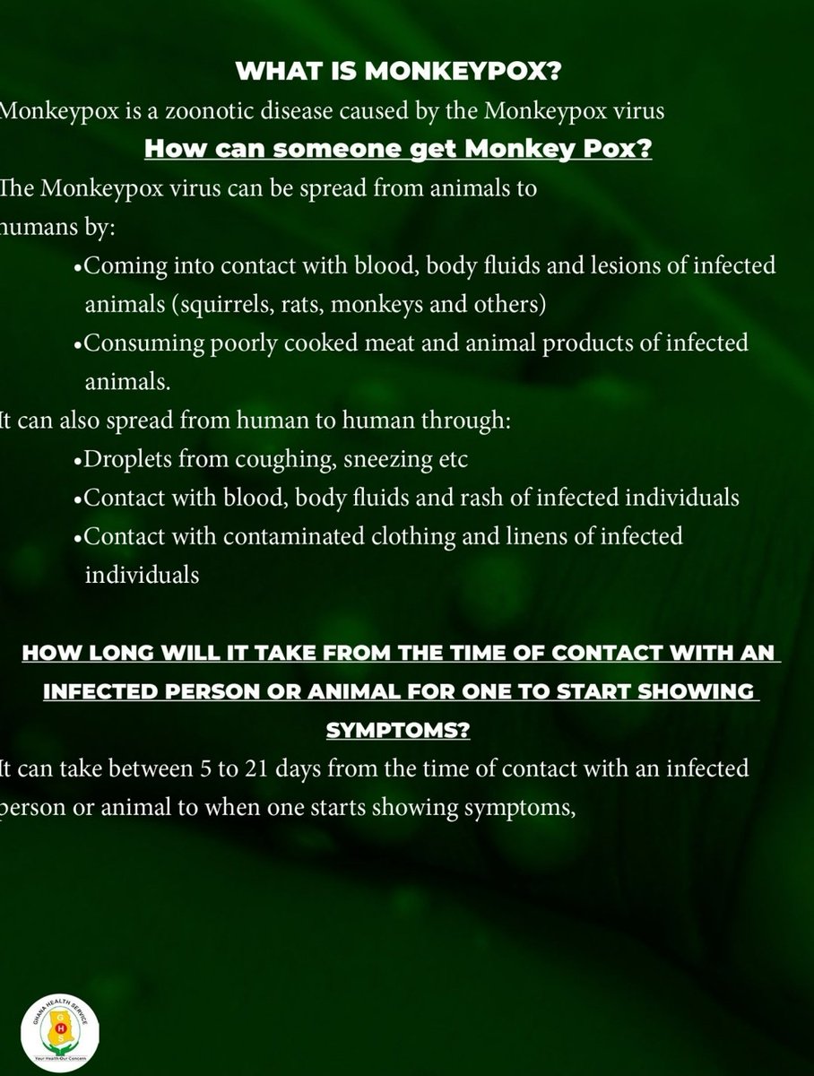 fdaghana's tweet photo. Frequently asked questions on Monkeypox disease from the @_GHSofficial for your kind attention. https://t.co/HbMe03Ej6K