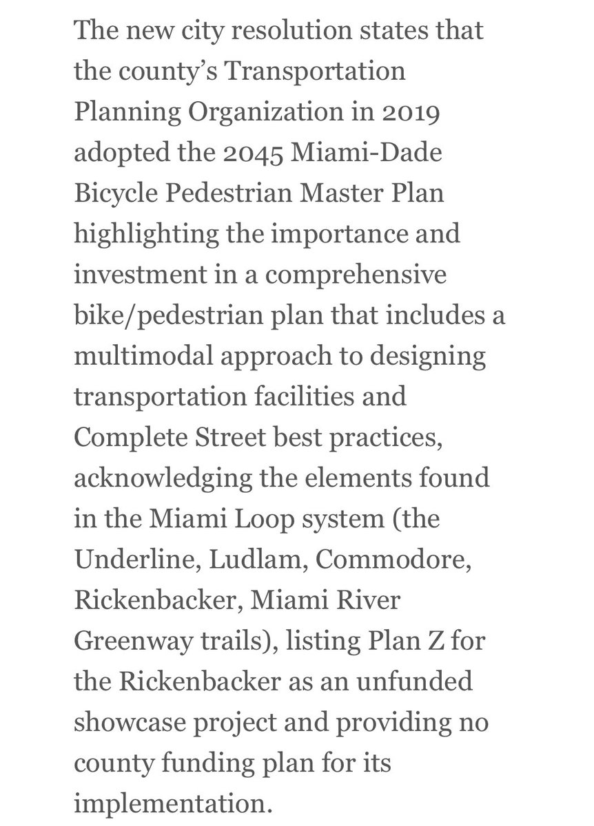 MiamiBikeLawyer's tweet photo. My favorite part of the resolution is the reference to the #MiamiLoop trail system and how @PlanZforMiami fits into the larger whole, connecting with @theunderlinemia and @commodoretrail.
See the big picture! cc: @railstotrails https://t.co/WpllheH5ap