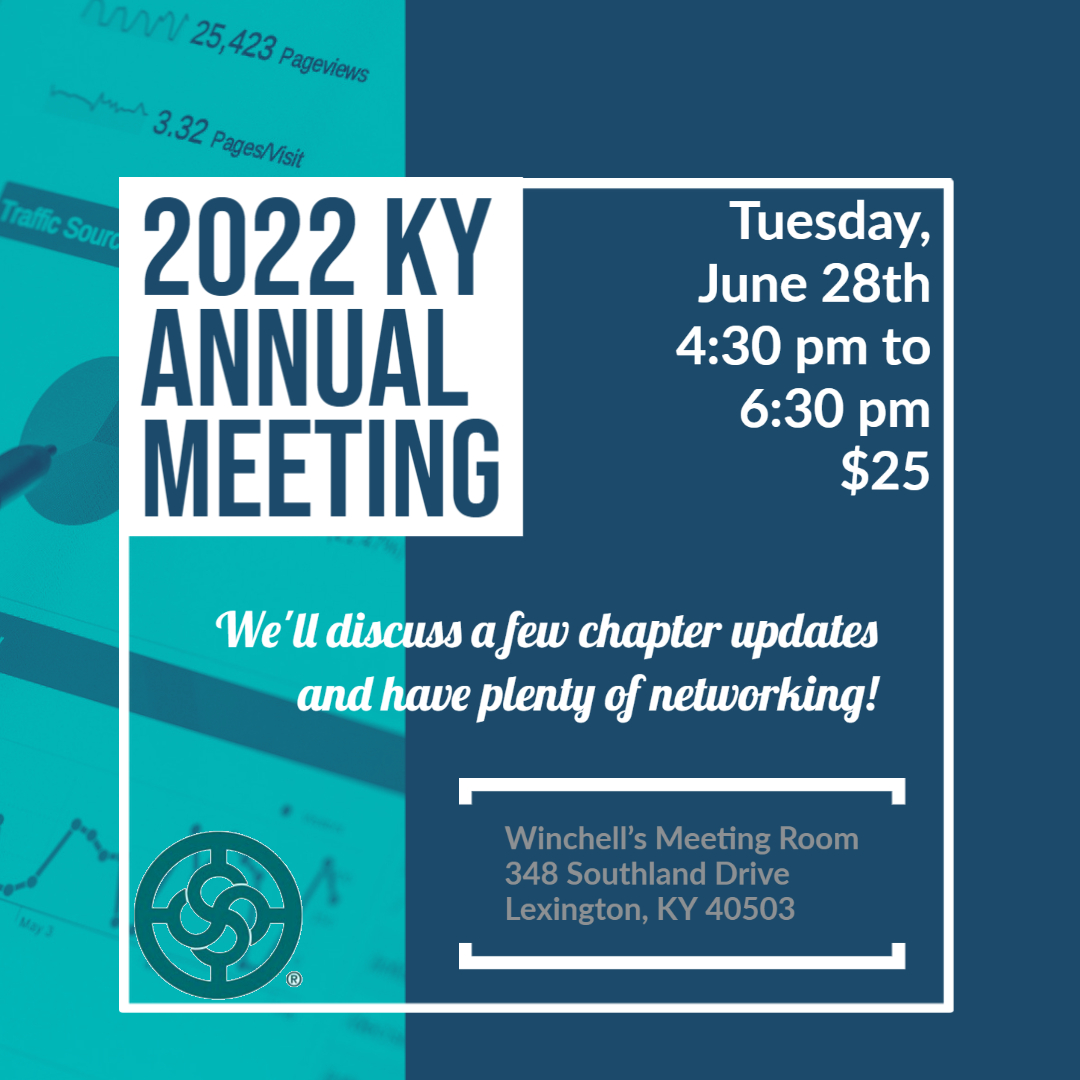JOIN US! 

2022 NAWBO KENTUCKY Annual Meeting - June 28th! 

Chapter updates, motivational presentation, and networking! Appetizers and drinks provided.  Dinner options are available for an additional cost.

Tickets are $25! Space is limited! 

eventbrite.com/e/2022-nawbo-k…