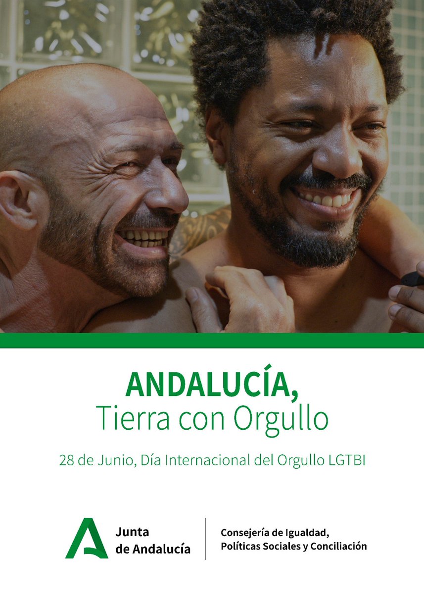 #Jaén rinde homenaje a la diversidad de la sociedad andaluza en la nueva campaña por el día del Orgullo LGTBI “Andalucía Tierra con Orgullo”

🔘 La iniciativa coincide con el II Congreso Internacional LGTBI Andaluz, que debatirá sobre derechos humanos e igualdad.
<a href="/IgualdadAND/">Inclusión Social, Juventud, Familias e Igualdad</a>
