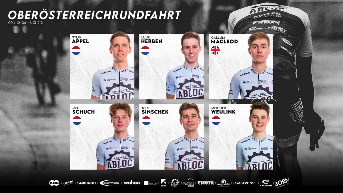 𝗟𝗜𝗡𝗘-𝗨𝗣 📃
Our 6️⃣ riders for the upcoming Oberösterreichrundfahrt! 🔜

#RideToWin #Oberösterreichrundfahrt 🇦🇹