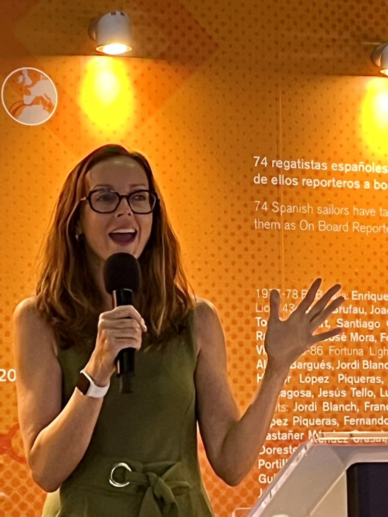 boatingmagazine's tweet photo. Tara Norton, Chief Sustainability Officer for Navico, addresses the boating press about sustainability on World Oceans Day at @theoceanrace museum in Alicante, Spain. Look for our interview with Norton, coming soon. #boating #navico #WorldOceanDay #theoceanrace #sustainability https://t.co/jQnglAZpjr