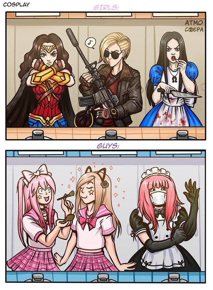 girls vs boys #cosplay