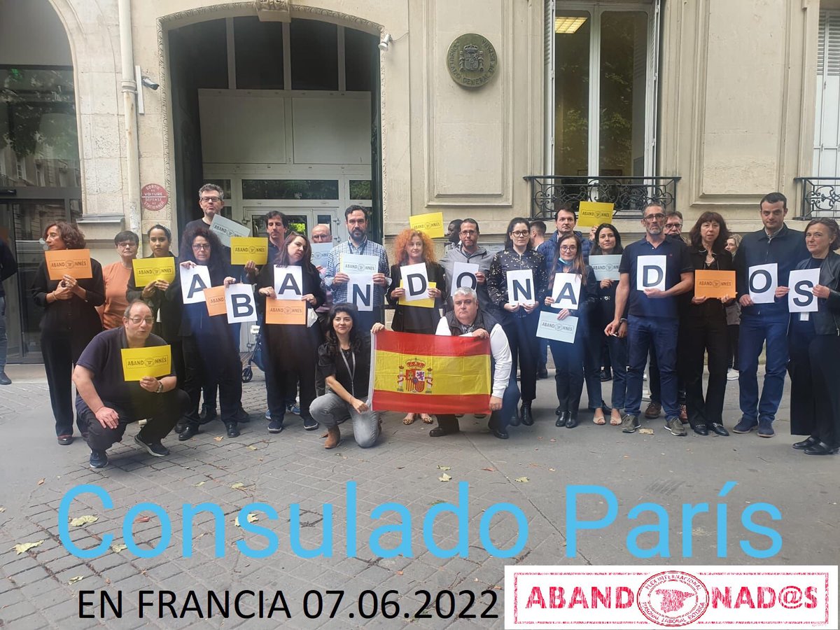 PlexFrancia's tweet photo. Otra semana negra del PLEX FRANCIA: Consulados de España en Paris, Marsella, Lyon y Montpellier, seguimos sin convenio laboral! @jmalbares @Yolanda_Diaz_ @MAECgob #abandonados https://t.co/Lq0Db4lLpB
