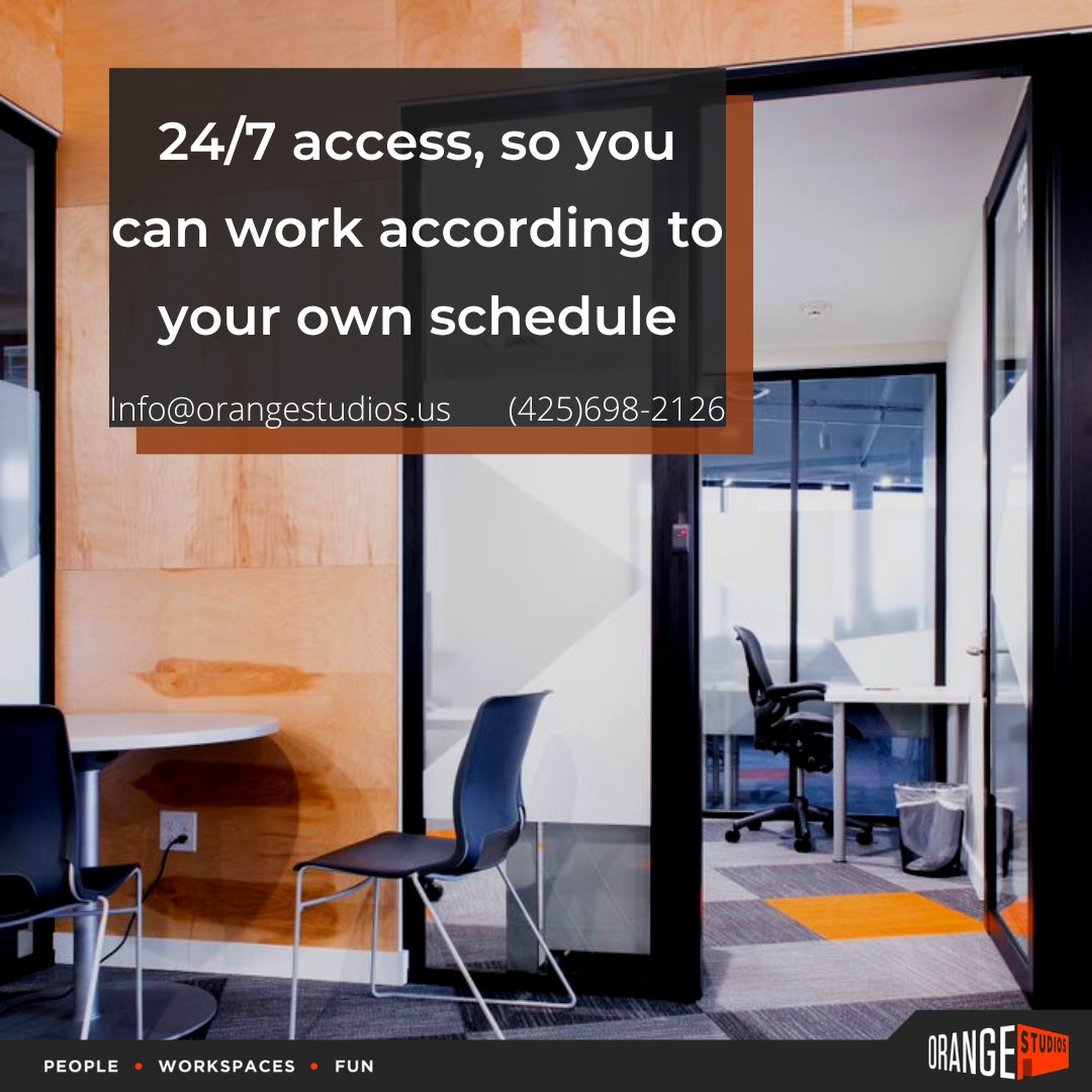 OrangeStudiosUS's tweet photo. One of the great perks of being a member is you can work whenever you'd like. Our badges give members access any time of day, every day! If you're interested in our offerings, contact us for a tour. https://t.co/30HPWflcQg