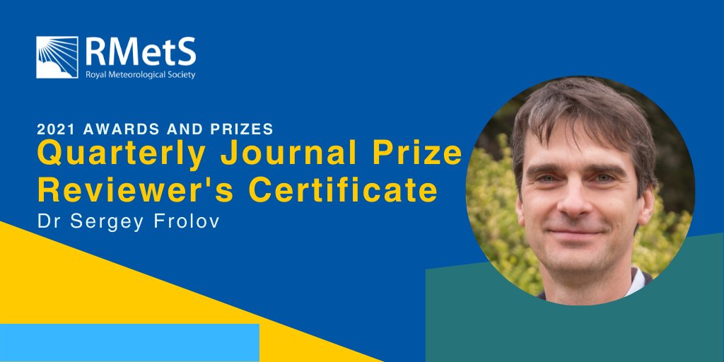 RMetS's tweet photo. 🏅 Dr Sergey Frolov receives the QJ Prize Reviewer's Certificate in recognition of his important contribution as a reviewer for the Quarterly Journal of the Royal Meteorological Society

https://t.co/klAuHRUMNi

#RMetSAwards @NOAA @wileyearthspace https://t.co/AgH0tpBzjt