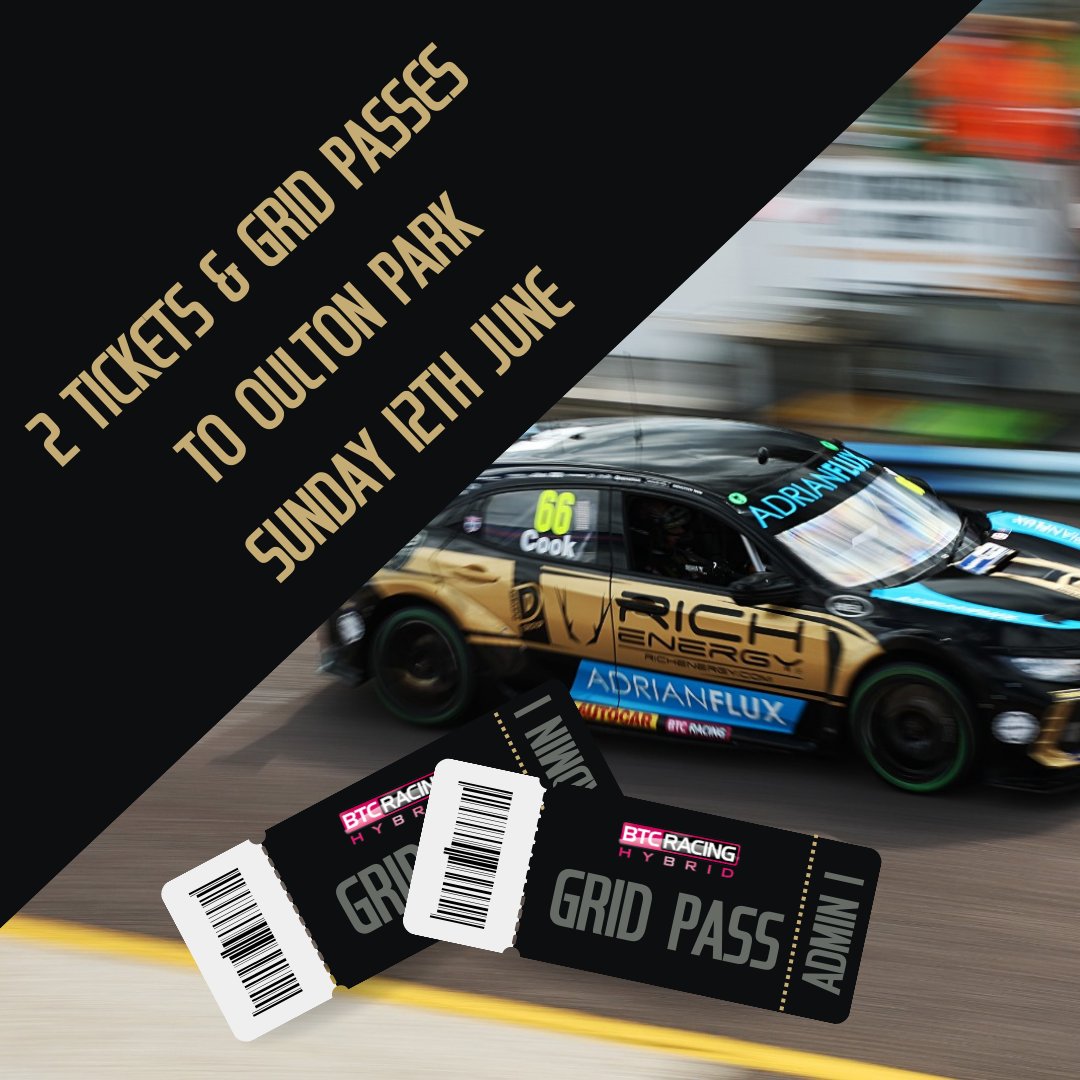 One Motorsport (@onemotorsport_) on Twitter photo COMPETITION TIME🏆
We're giving you the chance to win
👉2 tickets to this Sunday 12th June at <a href="/Oulton_Park/">Oulton Park</a>
👉2 grid passes
To win:
📲Follow us
👍Like this post
♻️Retweet this post
✔️Comment who would be coming with you
⠀
Winners announced on Friday 10th June
#wearebtc #btcc COMPETITION TIME🏆
We're giving you the chance to win
👉2 tickets to this Sunday 12th June at <a href="/Oulton_Park/">Oulton Park</a>
👉2 grid passes
To win:
📲Follow us
👍Like this post
♻️Retweet this post
✔️Comment who would be coming with you
⠀
Winners announced on Friday 10th June
#wearebtc #btcc
