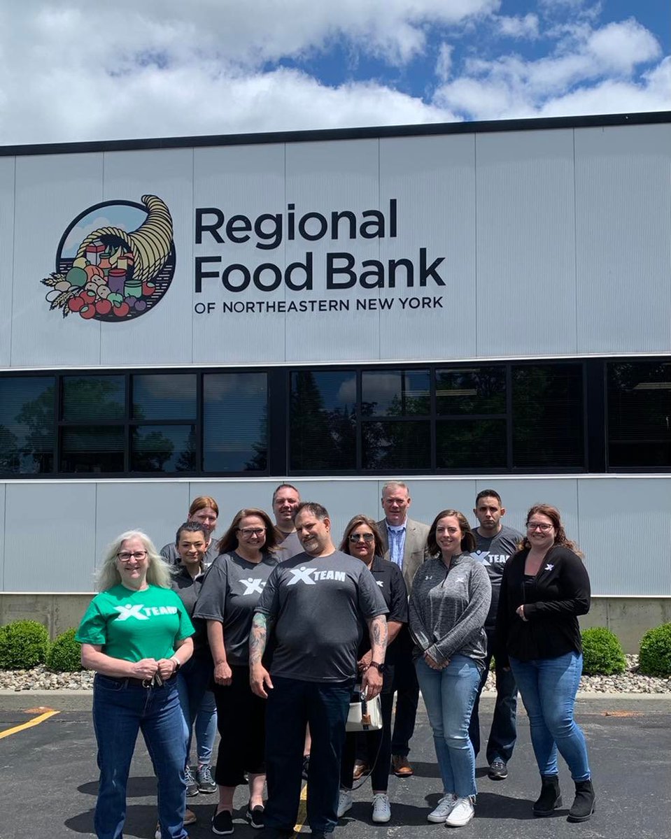 FoodBankNENY's tweet photo. Grateful for this crew of helpers who are spending @BerkshireBank's Xtraordinary Day volunteering at the Food Bank and Patroon Land Farm! #xteamnation https://t.co/s9Gi9dUXRv
