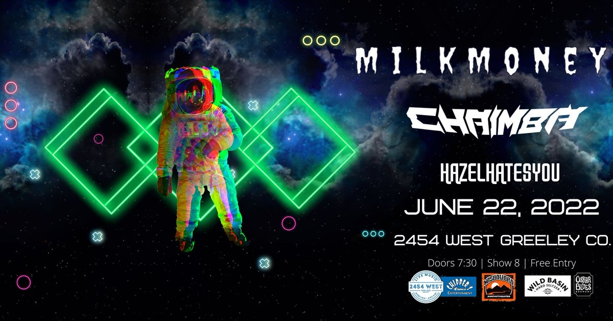 super excited to play at 2454 West Greeley on June 22 with Chaimba and MilkMoney!! Come through!!