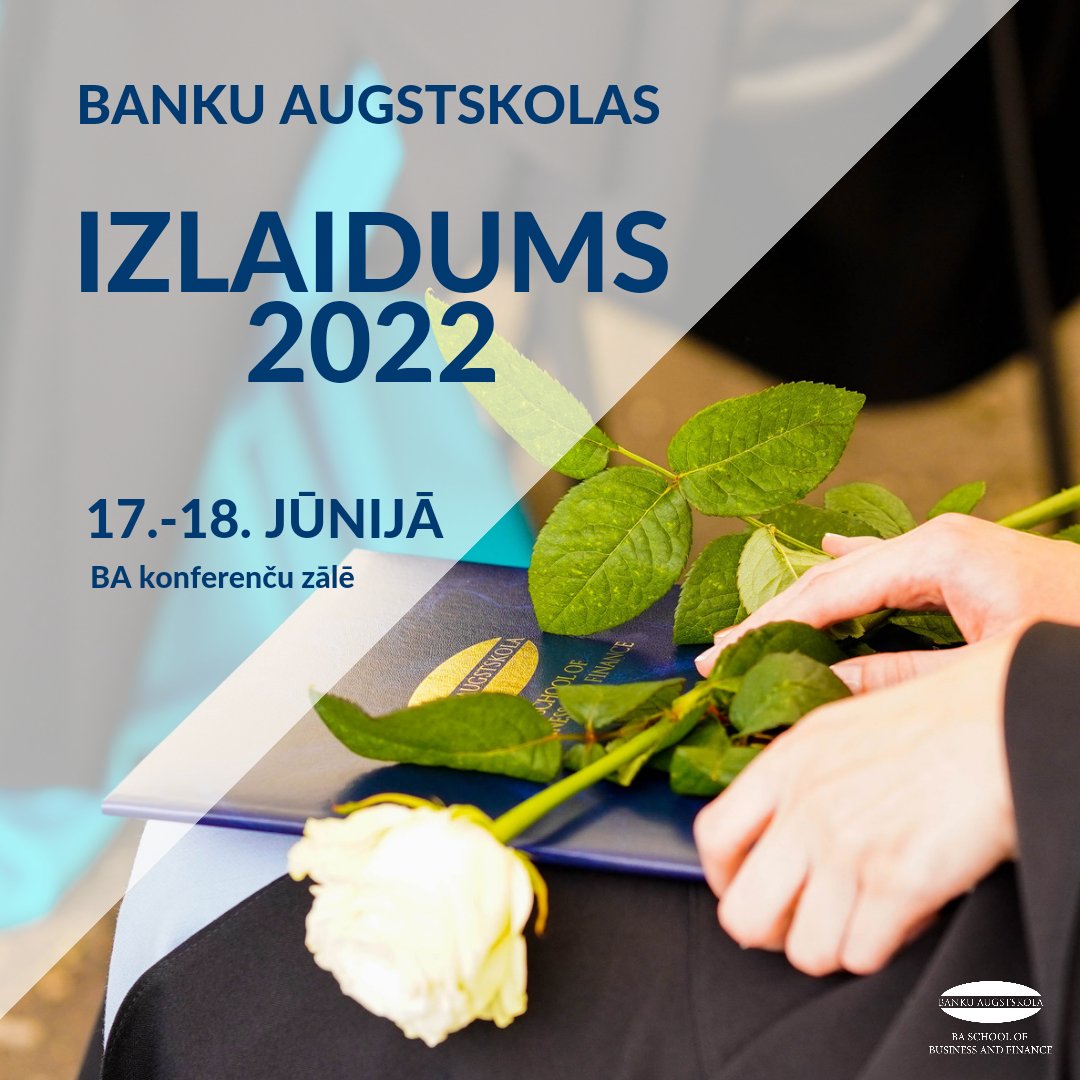 Bankuaugstskola's tweet photo. Tiekamies 17.-18.jūnijā, Banku augstskolā, lai kopā svinētu katra studenta sasniegumus! 🥳
Programmu meklē šeit 👉🏻 https://t.co/RiuShATtRd
#BankuAugstskola #BA #BASBF #Izlaidums2022 #Graduation2022 #Neapturamie #Unstoppables https://t.co/UhNvGUsY2w