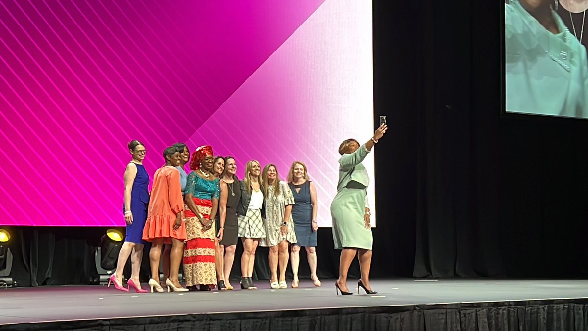 Rockstar women on this stage!! And more that couldn’t be here in person. Thank you for what you strive to achieve everyday! <a href="/JenLeeWilson/">Jennifer Lee Wilson (She/Her/Hers)</a>  <a href="/kellisontaylor/">Kimberly EllisonTayl</a> <a href="/DanielleSCheek/">DanielleSupkisCheek</a> @selliott99 <a href="/arianna_BCI/">Arianna Campbell</a> <a href="/tameraloerzel/">Tamera Loerzel</a> <a href="/sandrawiley/">Sandra Wiley</a> #engage2022