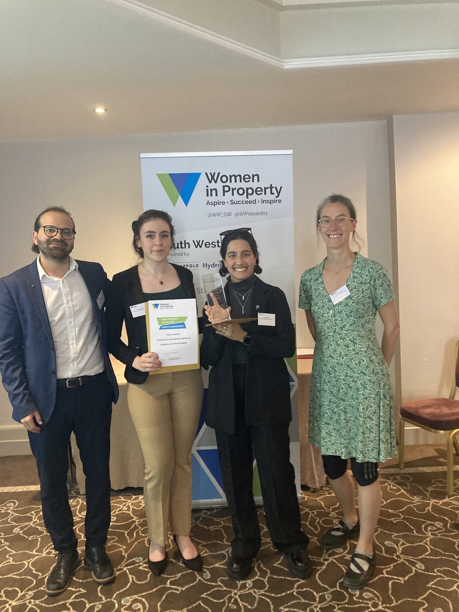 emarco14's tweet photo. Nothing like your team letting you know that today @UWEBristol @uwearch @UWEArchBuiltEnv nailed it at the @WiP_SW Awards with 8 students across 8 programmes nominated and Merza from BSc Arch WON! &amp; Kiana from Architecture Environmental Engineering Highly Commended #diversiy https://t.co/LeDIEA43Ev