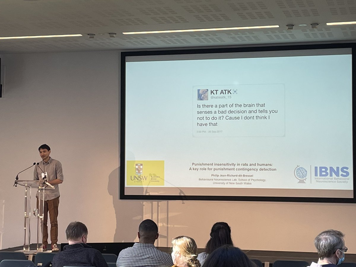 Great talk by <a href="/philJRDB/">Phil Jean-Richard-dit-Bressel</a> at #IBNS2022! Congratulations on the Early Career Achievement Award from <a href="/IBNSconnect/">IBNS</a> 👏👏👏