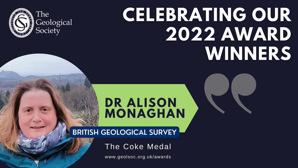 Congratulations to @DrAMonaghan, science lead for the UK Geoenergy Observatory in Glasgow, for being awarded the @GeolSoc Coke Medal for significant services to geoscience resulting in benefits to the community! 👏🏅