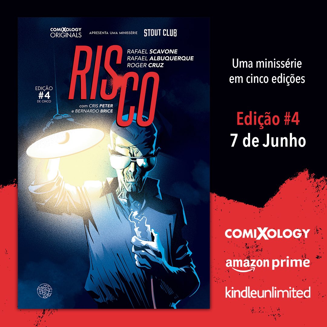 RISCO #4 já está disponível no @comiXology . . ➡️ tinyurl.com/2dchem25 . . #ncbd #comixology #comixologyoriginals #stoutclub #RedTag #pixo