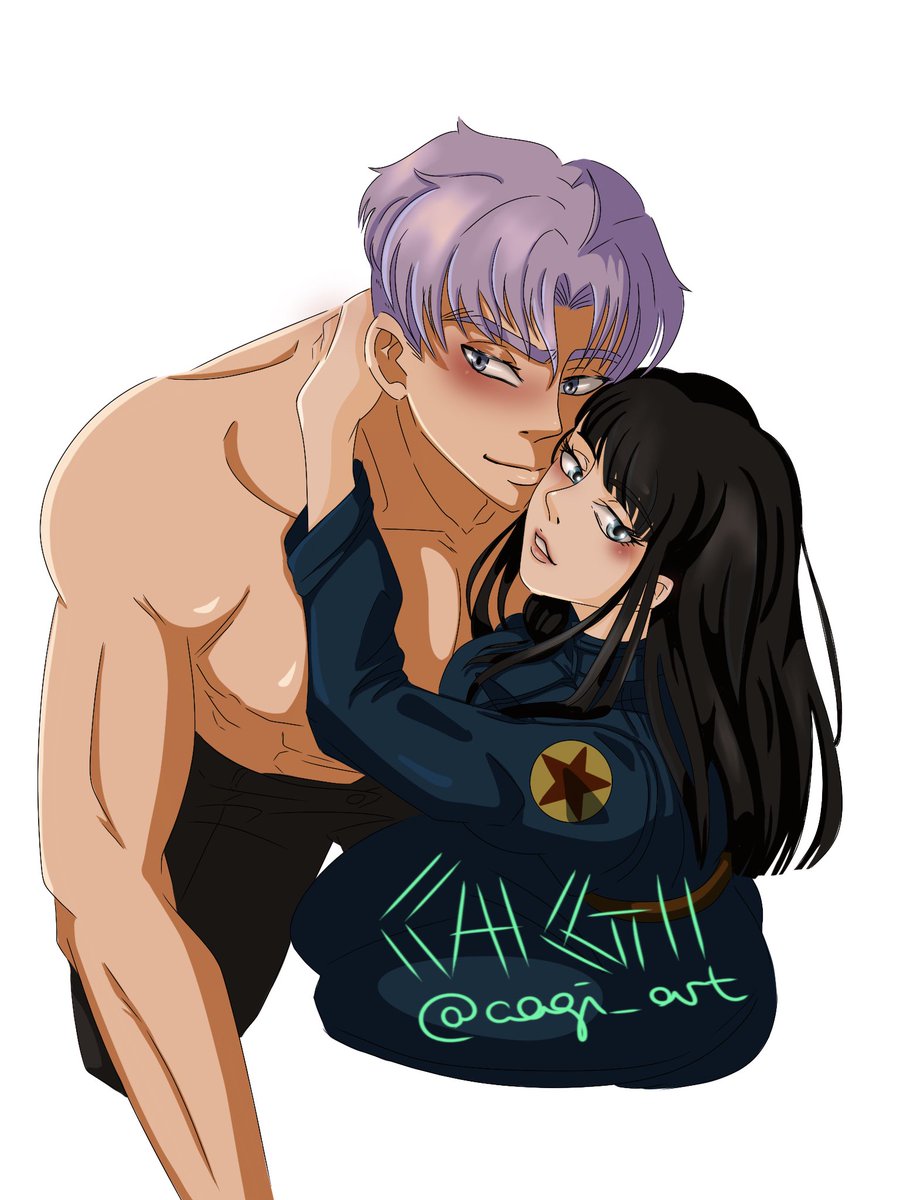 CaGi_art's tweet photo. Alright took a while (I was busy) but here is the next one ✨enjoy✨ #trunks and #mai #bds #bdz #trunksxmai #animeship #futuretrunks ☝🏼also I made a version with the old coloring 🥰 #fanart #animefanart https://t.co/okPCVvEedG