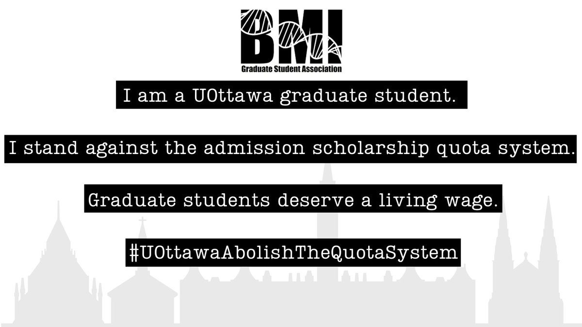 Are you upset about the new quota system for admission scholarships @UOttawa? SO ARE WE! And here’s why 🧵

#UOttawaAbolishTheQuotaSystem