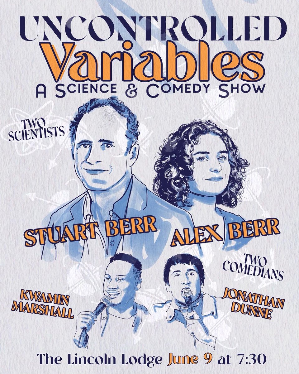 Presenting my thesis work at my comedy show tomorrow! My dad will also be presenting his science! Come hang!

eventbrite.com/e/uncontrolled…