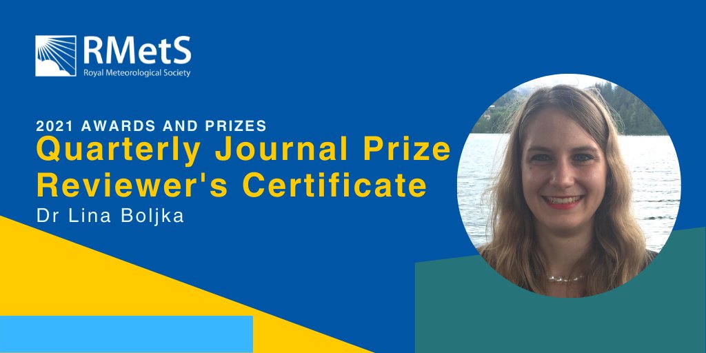 RMetS's tweet photo. 🏅 Dr Lina Boljka receives the QJ Prize Reviewer's Certificate in recognition of her valuable contribution as a reviewer for the RMetS Quarterly Journal

https://t.co/klAuHRUMNi

#RMetSAwards @LBoljka @BjerknesBCCR @Geofysen @wileyearthspace https://t.co/o5E90RQszY