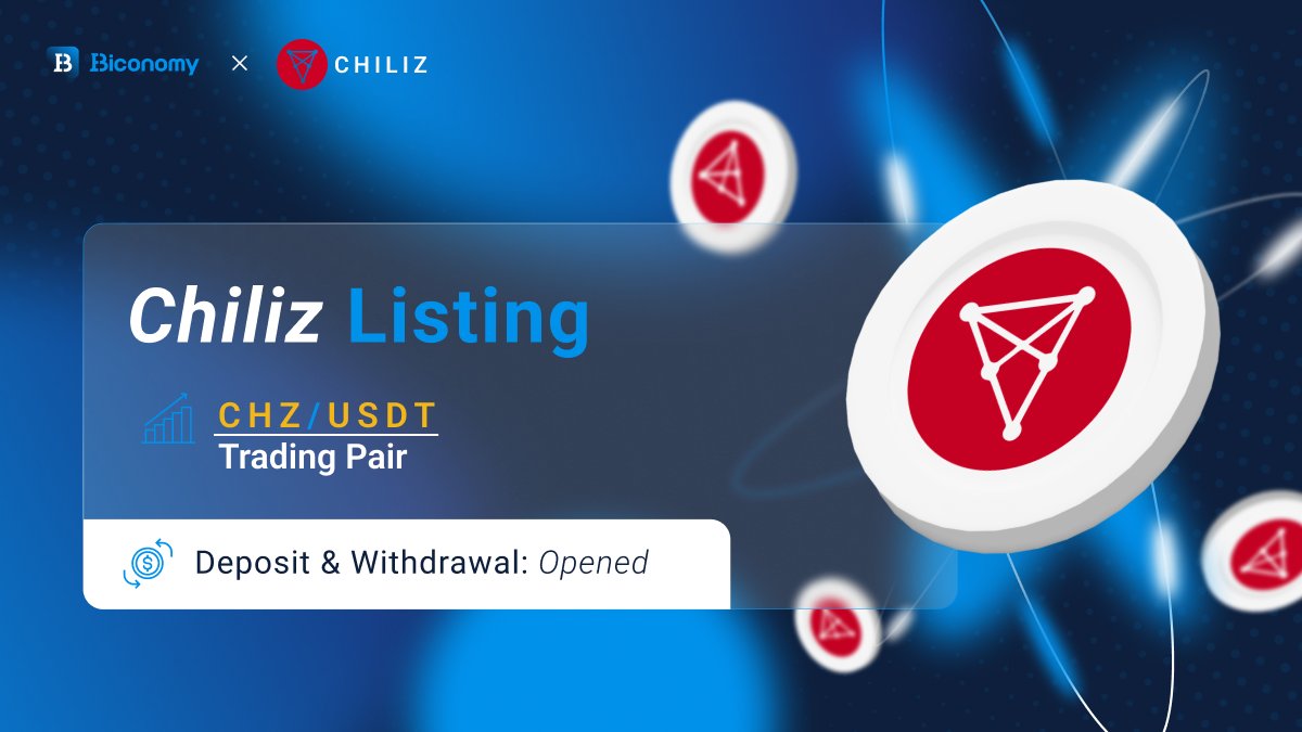 🔥New HOT Listing on #BiconomyExchange 🚀
@Chiliz with $CHZ token listed now👍

chiliz.com - The world's first tokenized sports exchange⚽️

✅Join and Trade NOW: biconomy.com/exchange?coin=…

#chiliz #CHZ #listing #newlisting #Biconomy #chilizscoville