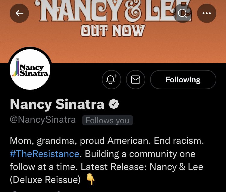 Happy birthday to my oomf nancy sinatra 