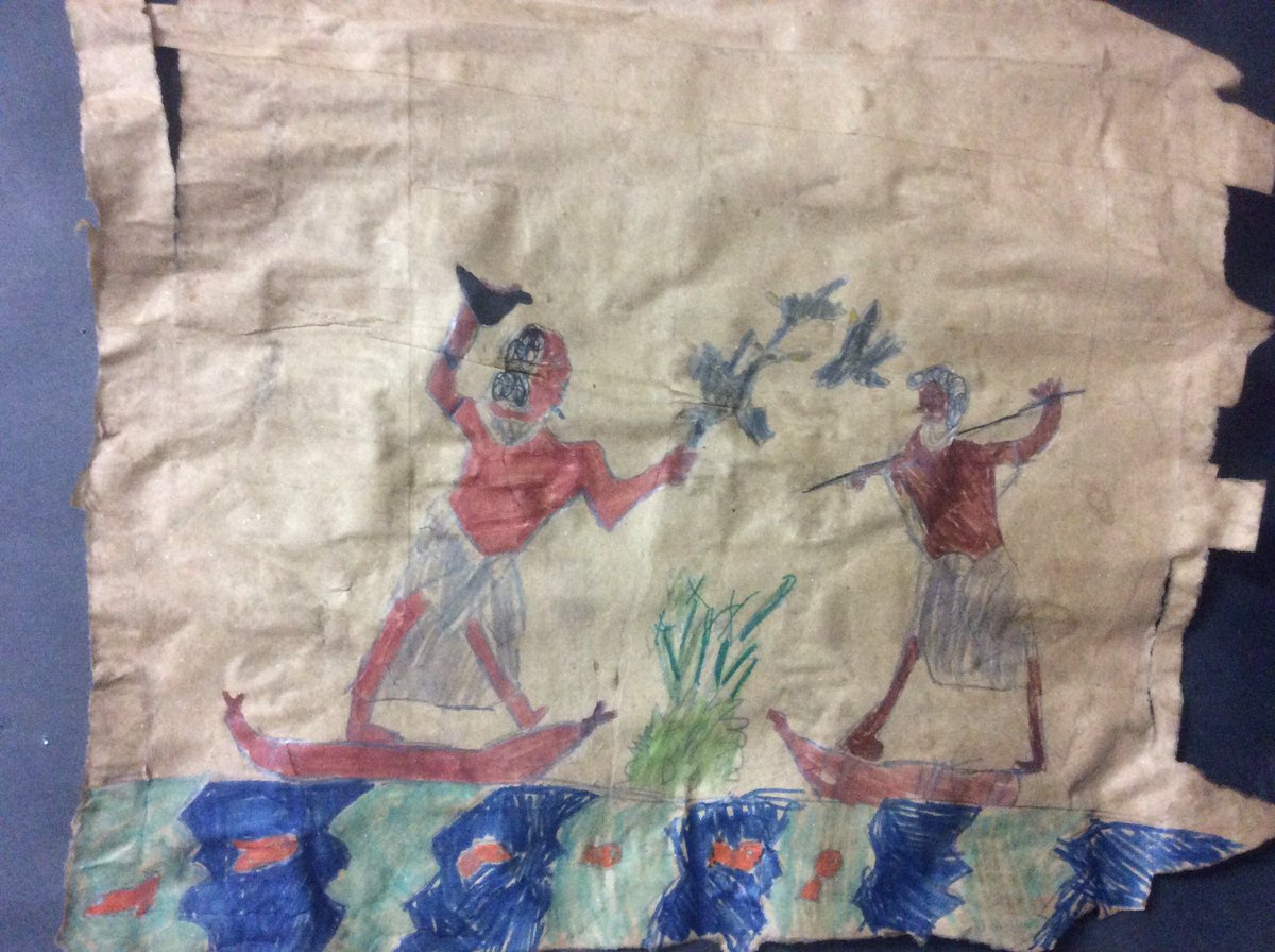 MelthamMoor's tweet photo. #MMyear4 Here are a few of our finished River Nile papyrus art: depicting the importance of the Nile to the Ancient Egyptians #MMhistory #MMart https://t.co/ve0WJdOvOU