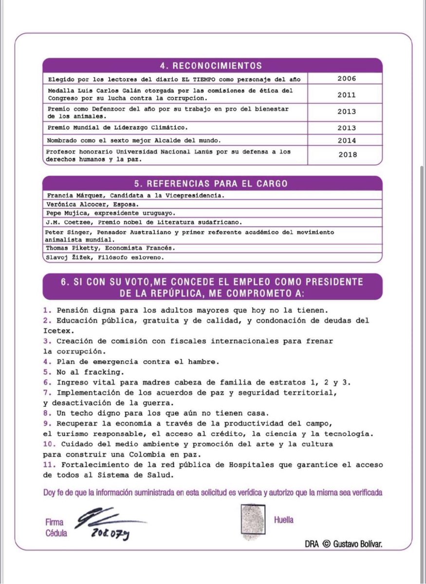 ElizbethCristi7's tweet photo. Apto para trabajar como Presidente de Colombia @petrogustavo cumples con todo. 🇨🇴 https://t.co/6t2o5iZWAi