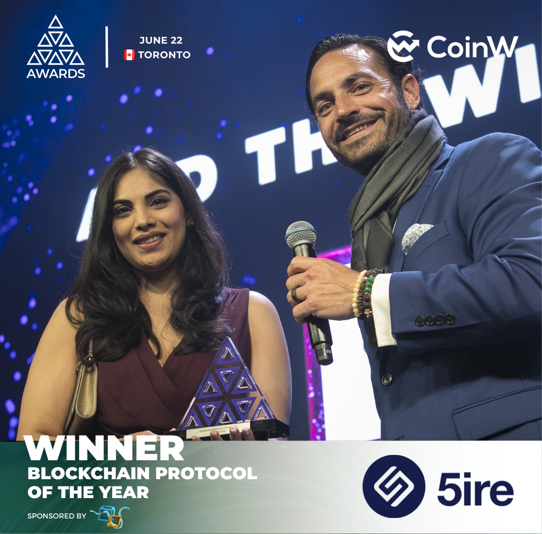 AIBC_World's tweet image. A massive well done to @5ireChain, winners of the Blockchain Protocol Of The Year 2022
Powered by @Token_AETH &amp;amp; @Coinw_exchange

#AIBC #Toronto #Canada #America #BitcoinNetworks #Blockchain #Crypto #EmergingTech #IoT #smartcontract