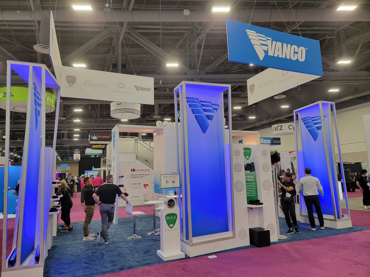 CasterComm's tweet photo. 📽️@Vanco1AV some slick video distribution and extension tech on display in booth W1359. Stop by at 2 PM EDT for HDBaseT matrix training! #infocomm22 #infocomm2022 #avtweeps https://t.co/jN5DoOSnb7