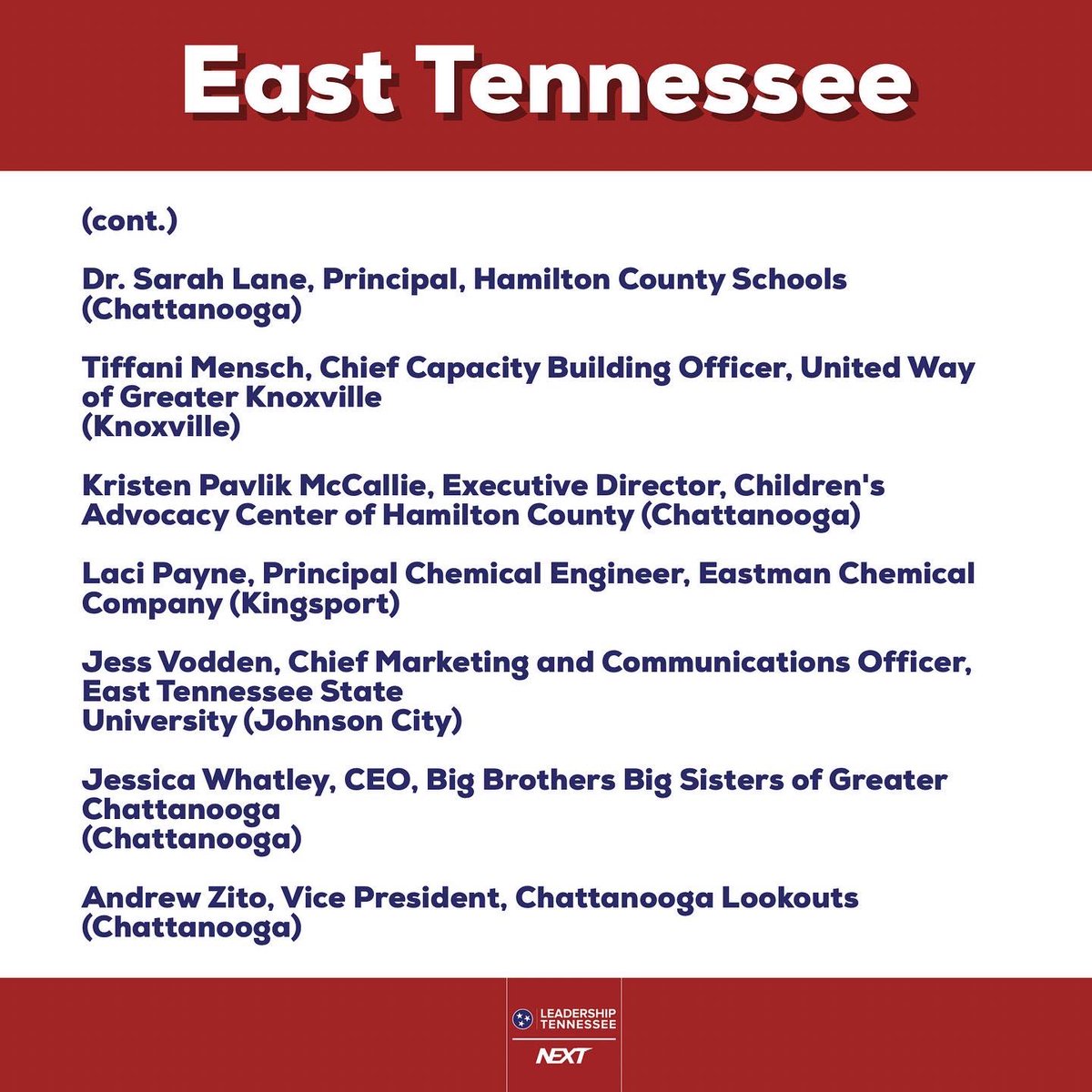 East TN Delegation of #LTNext5