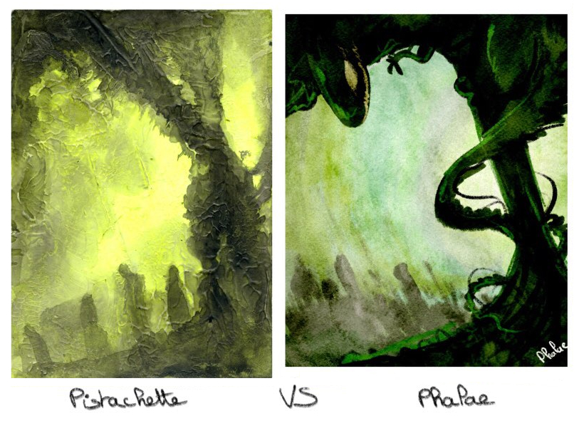LemonartFR's tweet photo. Une #arena encore ! #dueldedessins sur notre #DiscordServer 
Cette fois ci, les 2 opposants sont : Phalae VS @pistachettetwit 
Comme d'hab, à gauche les dessins de duel, et à droite la version dessinée par celui qui a accepté le challenge ! https://t.co/BroZMl6ppQ