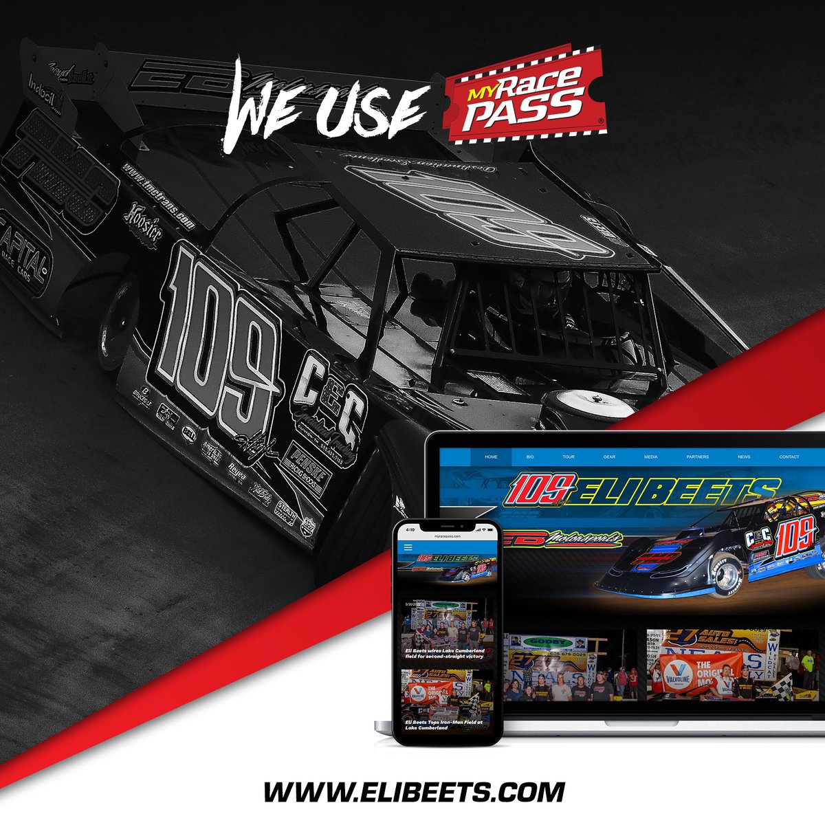 Check out our new website at elibeets.com and get your Eli Beets merch. The guys <a href="/MyRacePass/">MyRacePass</a> do awesome work!
