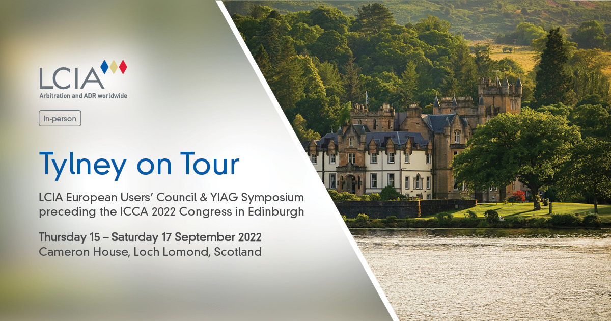 We're pleased to share that we'll be hosting the long-awaited “Tylney on Tour” symposium at <a href="/CameronHouseLL/">Cameron House</a>, Loch Lomond, Scotland from 15–17 Sept 2022! This precedes <a href="/ICCAArbitration/">International Council For Commercial Arbitration</a>'s 2022 <a href="/ICCA_2021/">ICCA Edinburgh 2022</a> We are now accepting applications for places, visit: bit.ly/3xveAXo