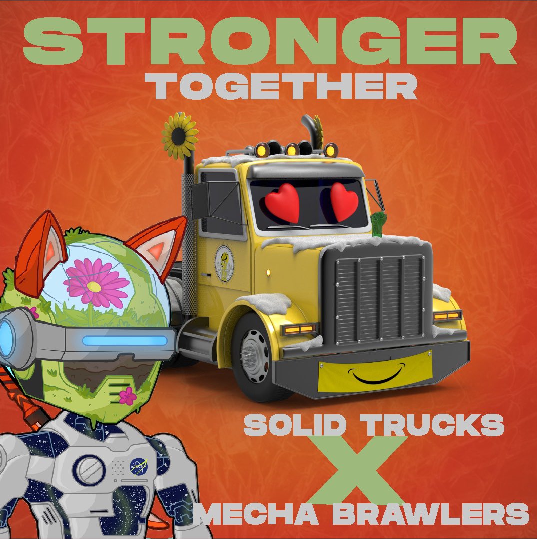 13 DAYS of #giveaways 🎉 

Day 7 of 13 

Today‘s prize:
1 WL from @MechaBrawlers

❗To Enter:
1️⃣ Follow <a href="/SolidTrucks/">SolidFists feat. SolidTruck NFT</a> , @MechaBrawlers
2️⃣ RT 
3️⃣ Tag 3 friends

⚠️Results in 23h on
discord.gg/cU8enF5Hum

#NFTGiveaway #NFTCommunity #NFTProject #SolidTrucks #MechaBrawlers