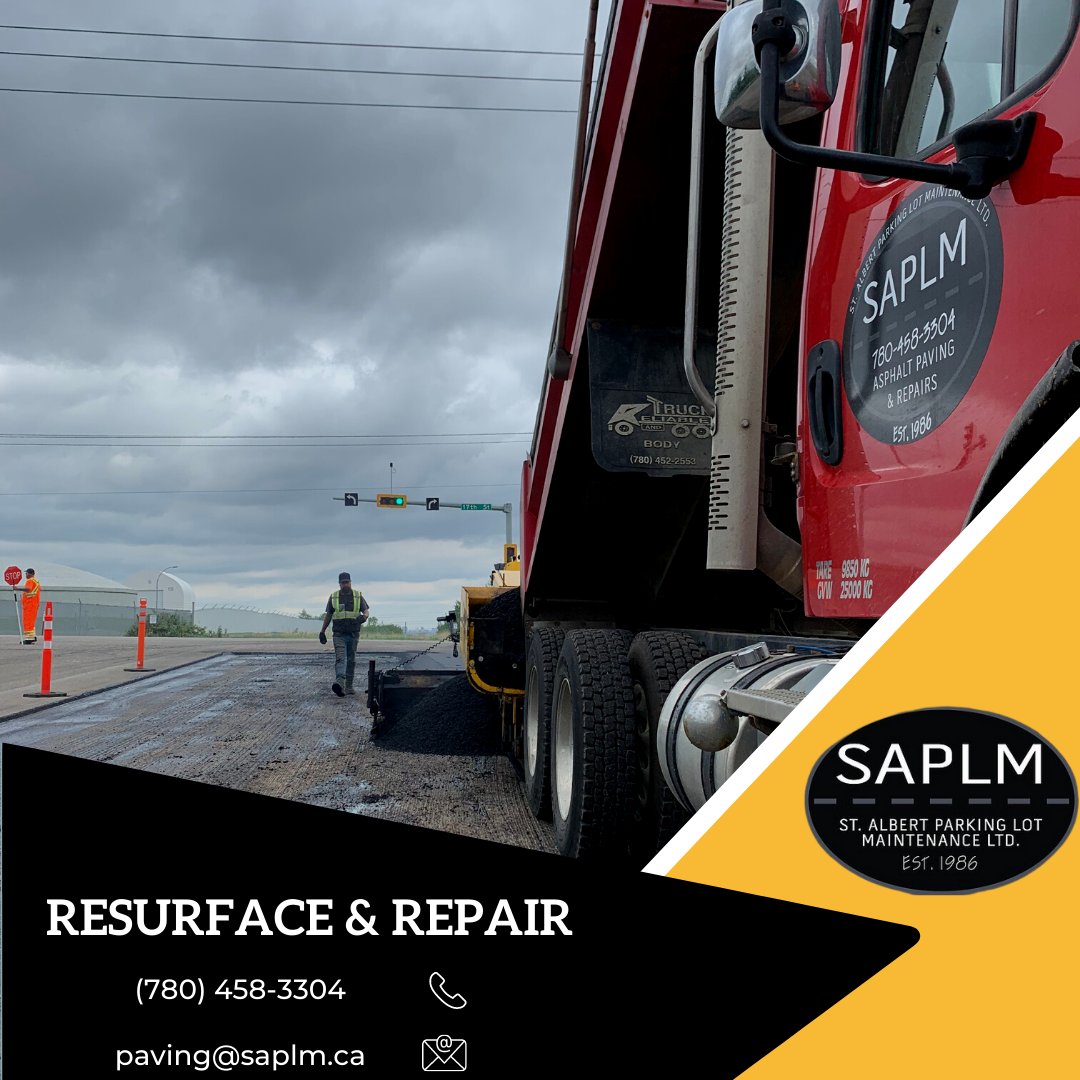 The resurfacing and repair service that SAPLM offers can give a new look to roads and parking lots. Resurfacing is practical and cost effective!
Contact us today! saplm.ca/services/ #yeg #edmonton #edmontonmade #yegbusiness #construction #paving