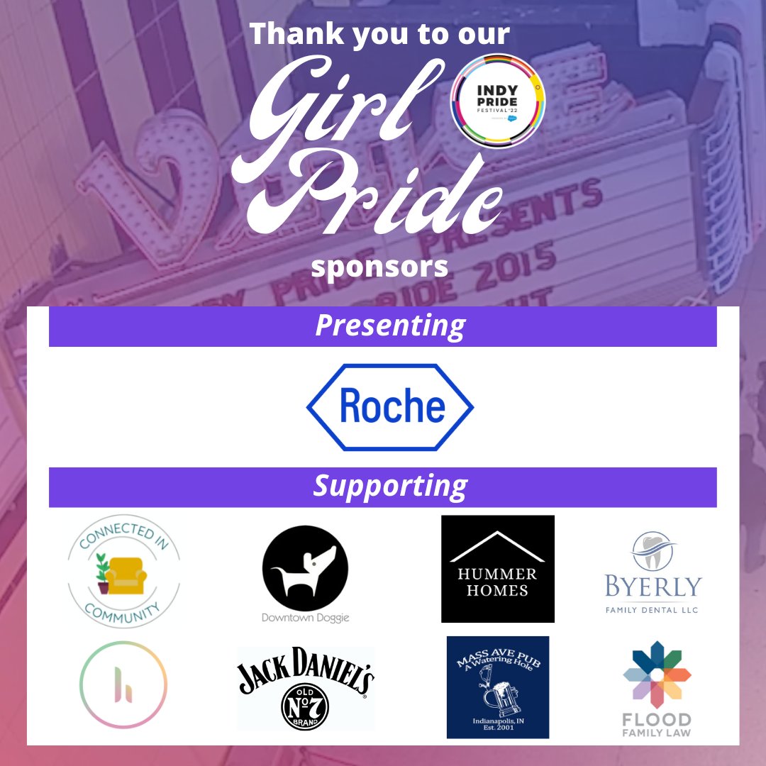 Indy Pride, Inc. (@indypride) on Twitter photo Thank you to all of our Girl Pride sponsors who have helped make our event possible!
<a href="/Roche/">Roche</a>
Connected in Community
Downtown Doggie
Hummer Homes
Byerly Family Dental
Helm Coffee
<a href="/JackDaniels_US/">Jack Daniel's</a>
<a href="/massavepub/">Mass. Avenue Pub</a>
Flood Family Law
#indypride22 #indypride #wlw #queerwomen #lesbian Thank you to all of our Girl Pride sponsors who have helped make our event possible!
<a href="/Roche/">Roche</a>
Connected in Community
Downtown Doggie
Hummer Homes
Byerly Family Dental
Helm Coffee
<a href="/JackDaniels_US/">Jack Daniel's</a>
<a href="/massavepub/">Mass. Avenue Pub</a>
Flood Family Law
#indypride22 #indypride #wlw #queerwomen #lesbian