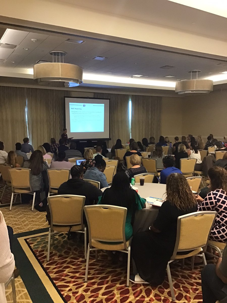 SchoolLeadersFL's tweet photo. Susie Lee presenting “Bureau of K-12 Student Assessment Updates”. #FASAConf #Discover22 https://t.co/4MQhvFcsBX