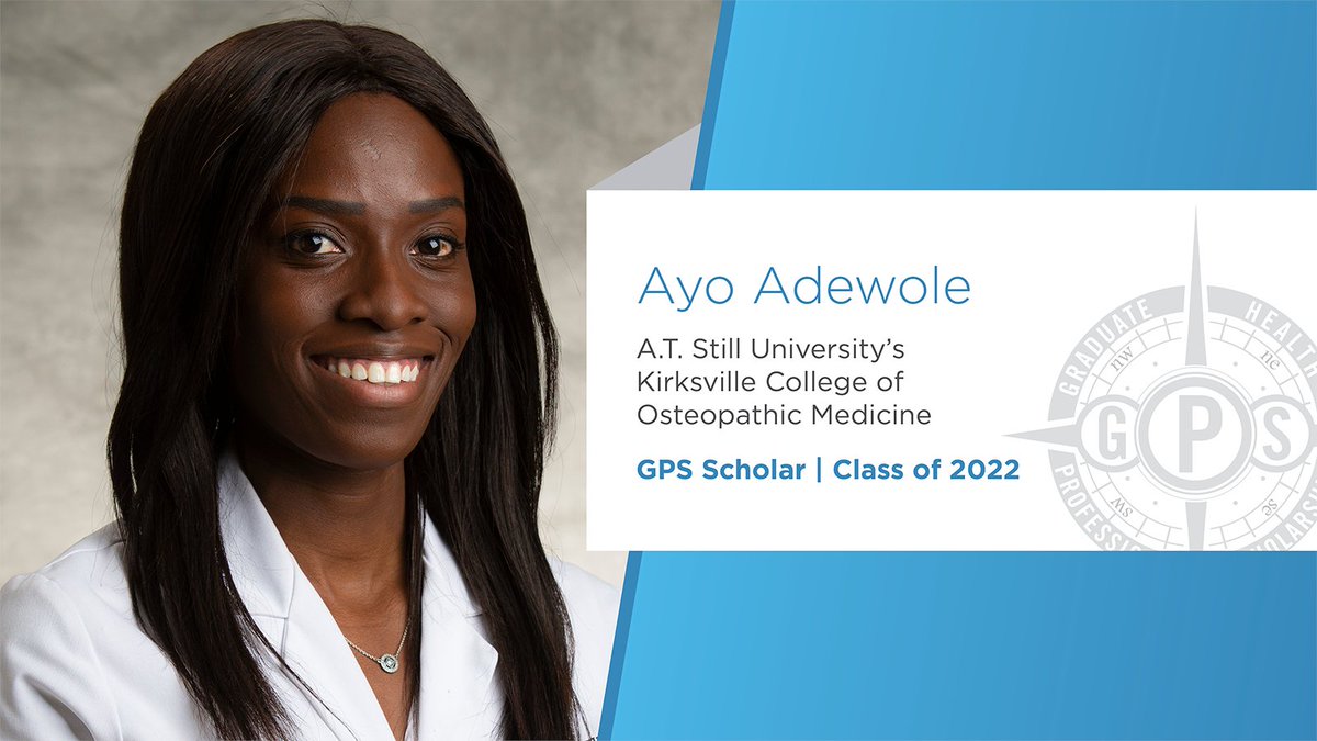 ATSU_news's tweet photo. ATSU-KCOM's Ayo Adewole, DO, '22, was a recipient of our Graduate Health Professions Scholarship. We're celebrating our graduating GPS Scholars and wishing them the best. Congratulations, Dr. Adewole!
Support GPS at https://t.co/6zODj4LNvO
#ATSUPride #ATSUDiversity https://t.co/uxeIZ7DaT9