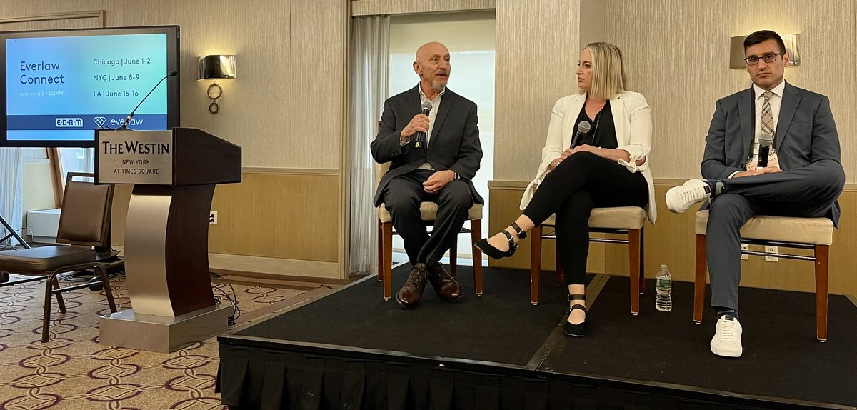 christinayiotis's tweet photo. EDRM - Electronic Discovery Reference Model / Everlaw “EverLaw Connect New York” presents “The Art of #Efficiency” w/ Everlaw’s Chuck Kellner #Cooperation #Collaboration #EDiscovery #ElectronicallyStoredInformation #UnderstandTheData @everlaw @ChuckKellner @edrm #TechnologyTools https://t.co/bjZtBBsFNZ