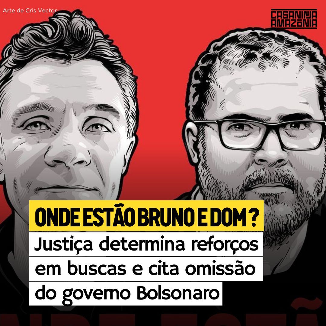 Mídia NINJA on Twitter: "O Governo foi obrigado a intensificar as operações  de busca ao indigenista Bruno Pereira e ao jornalista Dom Phillips,  desaparecidos desde o dia 5. https://t.co/4HqeIIwV2E" / Twitter