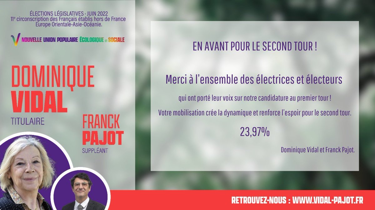 PikadilXd's tweet photo. Candidate aux #legislatives2022 de la 11ème circonscription des Français de l'étranger du #NUPES : Dominique Vidal ! #ExtCirco11
#NUPSE #Twitter : @Vidal_Dominiq (#FolloMe) @raphaelleprimet
Dominique Vidal candidate NUPES aux législatives - 11ème circo
https://t.co/H78ZTZzrb0 https://t.co/MibJe1cm8q