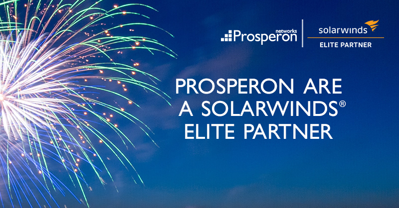 Prosperon's tweet photo. [News] We are very excited to announce that we are now a @SolarWinds Elite Partner. A big thank you to everybody at Propseron that works hard to support our customers and helped us to achieve this recognition! #WinningTogether https://t.co/hQaVd874xe