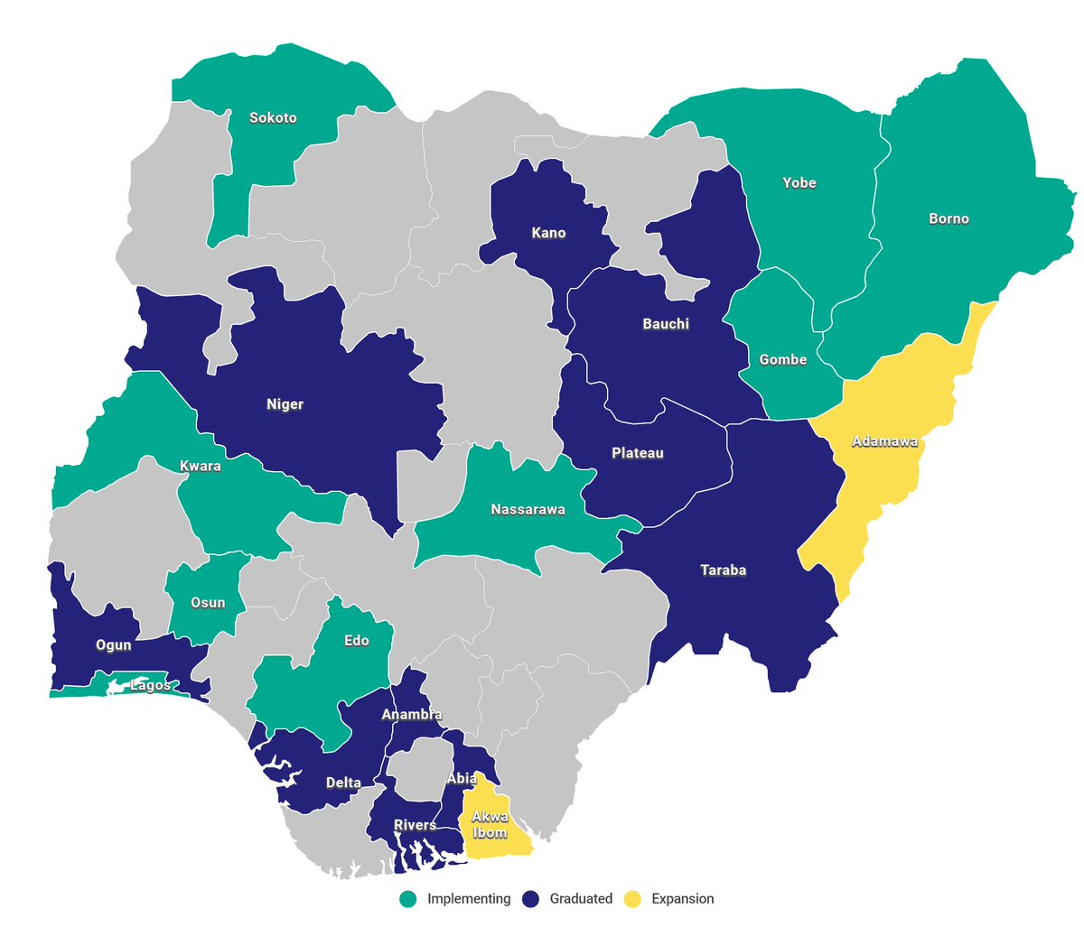 tciurbanhealth's tweet photo. TCI's #businessunusual approach is all about rapid and sustainable scale-up as demonstrated by the growth in states partnering with #TCINigeria. @getittogetherNG 
Learn more about TCI work in Nigeria ➡️ https://t.co/q1BXHIE5Vt https://t.co/UnRKzWEi9b