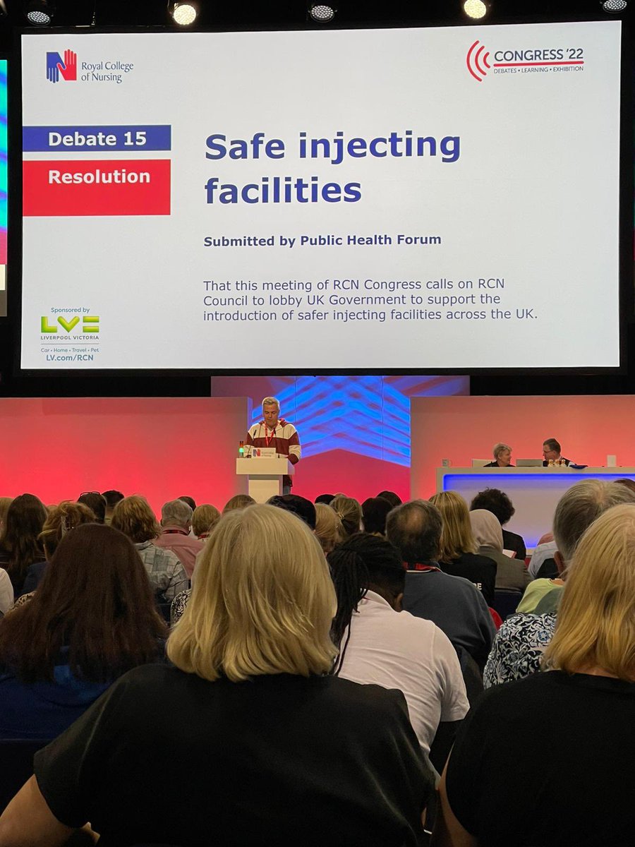 I’m glad to stand and support @theRCN Congress item asking for RCN Council to lobby the government to introduce safer injecting facilities #RCN2022