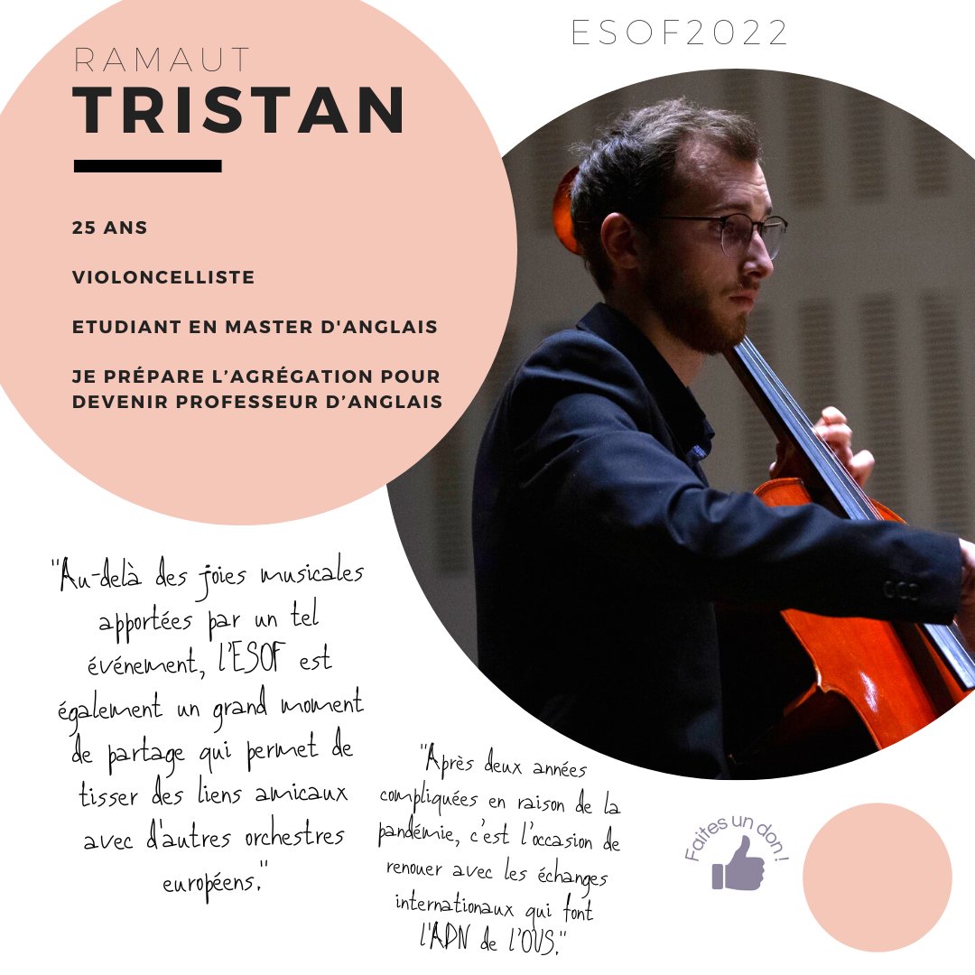 OUStrasbourg's tweet photo. 🎶 Soutenez un musicien !

Cette année, l’orchestre participe à la nouvelle édition de l’European Student Orchestra Festival qui aura lieu à Toulouse du 30/06 au 03/07 2022. ✨

Pour cela, il a besoin de vous ! 🥰

Pour faire un don, rdv sur : https://t.co/9oswQcOEGT https://t.co/ADGboKLafu