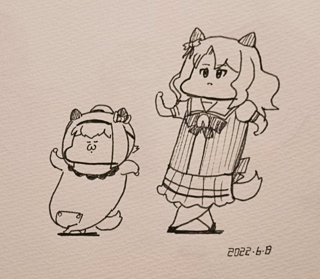 キングヘイロー「バブウララとキングヘイロー 」|コウタロスωのイラスト