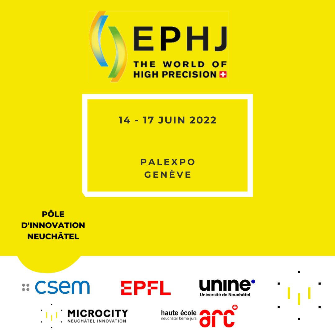 Microcity Neuchâtel (@microcityne) on Twitter photo 🚀<a href="/MicrocityNE/">Microcity Neuchâtel</a> vous attend du mardi 14 au vendredi 17 juin au salon <a href="/ephj_epmt_smt/">EPHJ</a> à Palexpo !
Retrouvez-nous au Pôle d’innovation Neuchâtel entourés de nos partenaires <a href="/EPFL/">EPFL</a>, <a href="/CSEMInfo/">CSEM</a>, <a href="/UniNeuchatel/">Université Neuchâtel</a> et <a href="/hearcingenierie/">HE-Arc Ingénierie</a> 🚀<a href="/MicrocityNE/">Microcity Neuchâtel</a> vous attend du mardi 14 au vendredi 17 juin au salon <a href="/ephj_epmt_smt/">EPHJ</a> à Palexpo !
Retrouvez-nous au Pôle d’innovation Neuchâtel entourés de nos partenaires <a href="/EPFL/">EPFL</a>, <a href="/CSEMInfo/">CSEM</a>, <a href="/UniNeuchatel/">Université Neuchâtel</a> et <a href="/hearcingenierie/">HE-Arc Ingénierie</a>