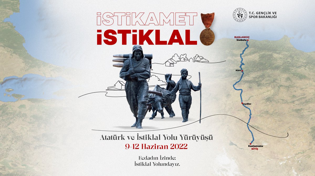 Kastamonu Gençlik ve Spor İl Müdürlüğü 🇹🇷 (@gsb_kastamonu) on Twitter photo 🇹🇷9 - 12 Haziran Atatürk ve İstiklal Yolu Yürüyüşü İçin 95 km'lik "İstiklal Yolu"ndayız. 🇹🇷
#İstikametİstiklal
<a href="/kasapoglu/">Dr. Mehmet Kasapoğlu</a> <a href="/gencliksporbak/">Gençlik ve Spor Bakanlığı 🇹🇷</a> 🇹🇷9 - 12 Haziran Atatürk ve İstiklal Yolu Yürüyüşü İçin 95 km'lik "İstiklal Yolu"ndayız. 🇹🇷
#İstikametİstiklal
<a href="/kasapoglu/">Dr. Mehmet Kasapoğlu</a> <a href="/gencliksporbak/">Gençlik ve Spor Bakanlığı 🇹🇷</a>