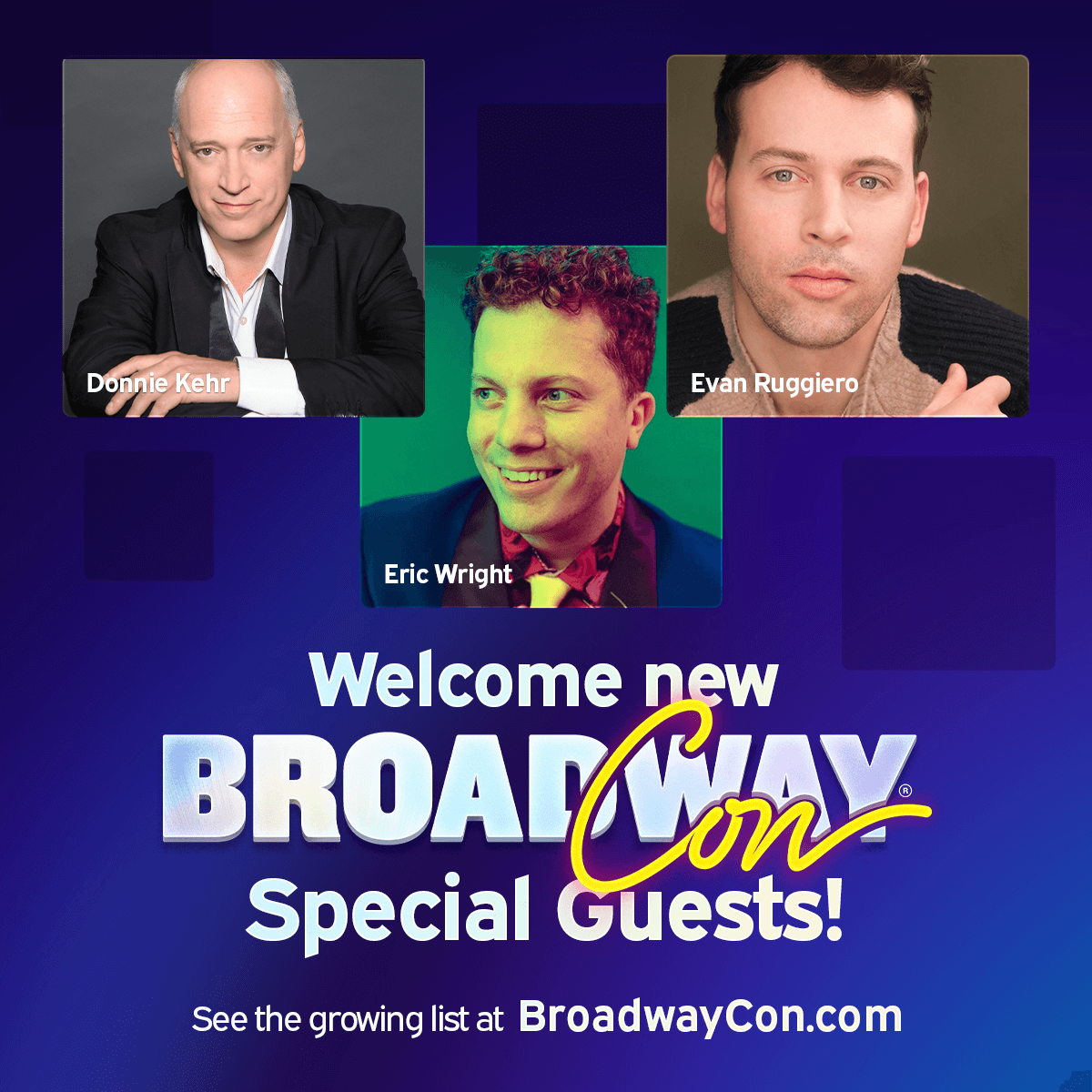 bwaycon's tweet photo. SPECIAL GUEST UPDATE: Please welcome @donniekehr, @lord_pegleg, and @puppetkitchen to our 2022 #BroadwayCon lineup! Check out our website for more details and stay tuned for additional updates. https://t.co/HLSKYo9jKd
