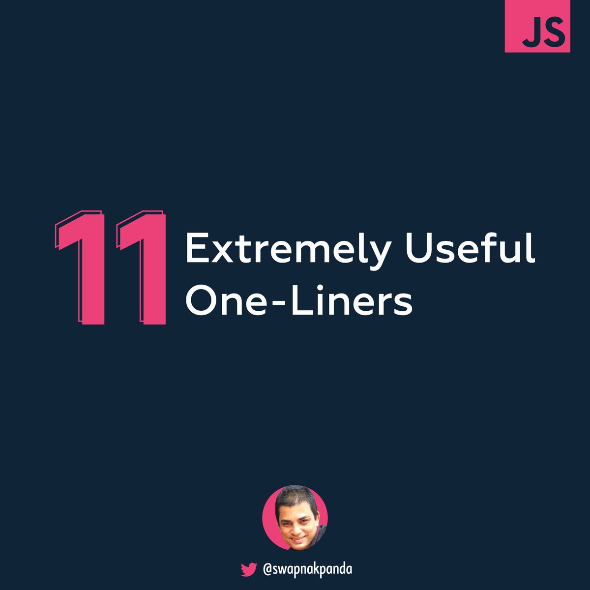 javascript one-liners ๐ a thread โ https: ... Thread by @swapnakpanda on Thread Reader App โ Thread Reader App